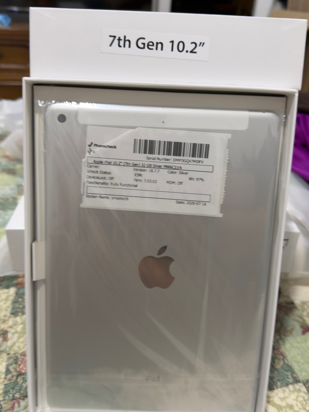 7th Gen 10.2" Apple iPad